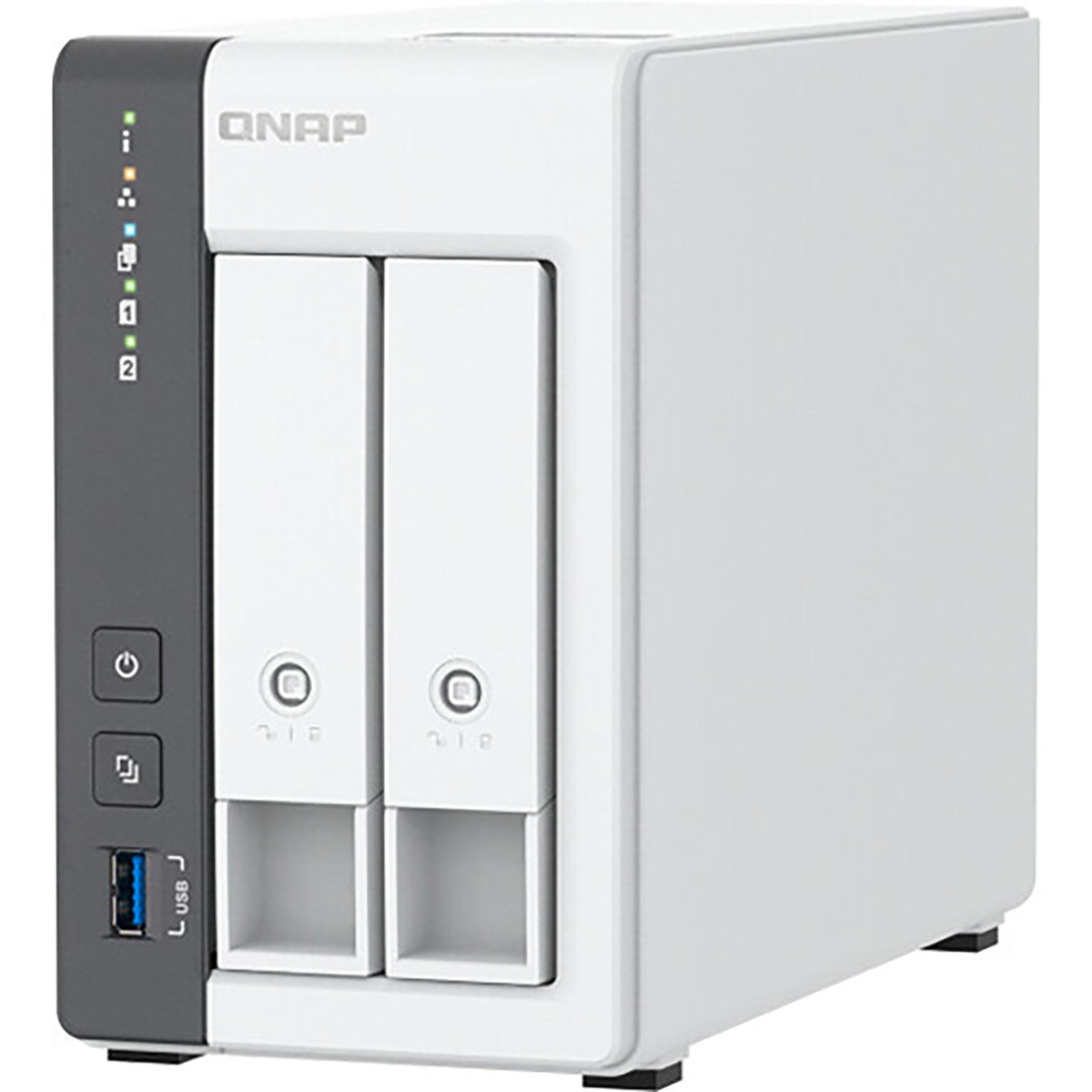 Carcasa NAS QNAP TS-216G de 2 bahías, ARM Cortex-A55, 4 GB de RAM, sin disco QNTS216G