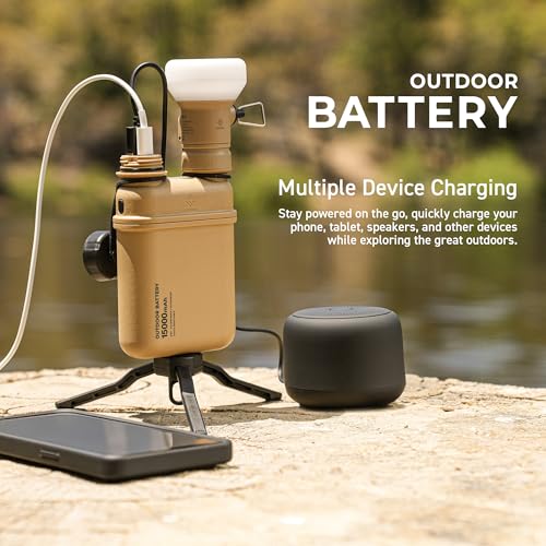 ELECOM NESTOUT - Cargador de energía resistente de 15000 mAh, cargador para exteriores, 32 W USB-C de carga rápida, resistente al agua, IP67, duradero, a prueba de golpes, paquete de batería para