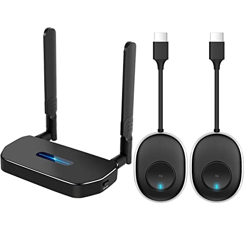 Kit de extensor inalámbrico HDMI de dos transmisores y receptores 4K. YAOMAISI Casting 165 pies/50 m 5G señal estable video/audio HDMI kit extensor inalámbrico para PC, laptop, cámara, Blu-ray, Netfix, PS5 a monitor, proyector, HDTV