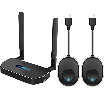 Kit de extensor inalámbrico HDMI de dos transmisores y receptores 4K. YAOMAISI Casting 165 pies/50 m 5G señal estable video/audio HDMI kit extensor inalámbrico para PC, laptop, cámara, Blu-ray, Netfix, PS5 a monitor, proyector, HDTV