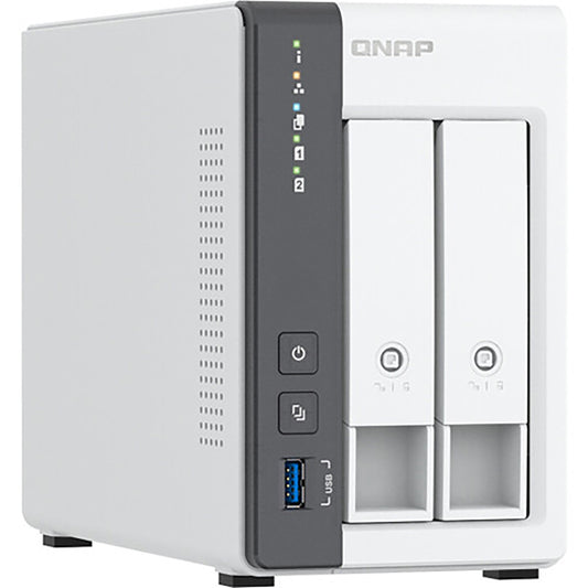 Carcasa NAS QNAP TS-216G de 2 bahías, ARM Cortex-A55, 4 GB de RAM, sin disco QNTS216G