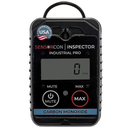 Inspector 2 CO Industrial Pro Monitor de gas de monóxido de carbono, puntos de alerta ajustables, alertas visuales, audibles y vibratorias, función TWA #INS2-C0-03