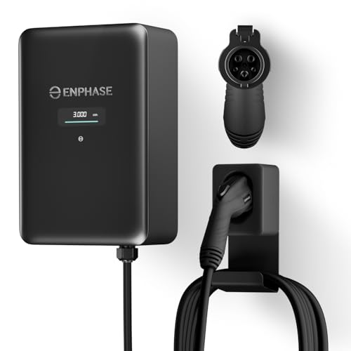 Enphase IQ Cargador EV 2 | Cargador inteligente Nivel 2 de 48A (hasta 11.5 kW, 240 V) | Wi-Fi + Bluetooth | Conexión directa | Certificado UL | Cable de 25 pies | J1772 | Para interior/exterior IQ-EVSE-NA-1060-0100-1120