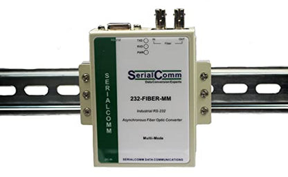 Convertidor RS232 a fibra óptica - MM ST, adaptador de alta confiabilidad de grado industrial con conector DB9