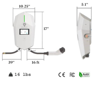 GRIDSPOT Commercial Level 2 WI-FI OCPP Electric Vehicle EV Charging Station GS11.5