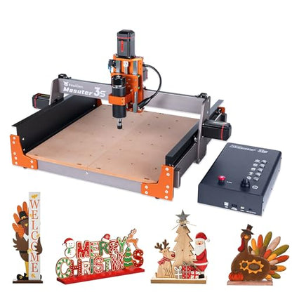 FoxAlien Masuter 3S CNC - Router de fresadora con motor paso a paso de bucle cerrado NEMA 23, husillo de 400W, máquina de grabado y fresado de 3 ejes para tallar y cortar madera, acrílico y aluminio CNC-Masuter-3S-JP