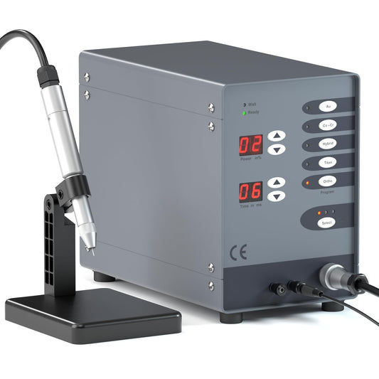 Soldador automático de joyas, máquina de soldadura por puntos CNC de 110 V 100 W, kit de soldadura permanente de joyería de arco de argón, 50A-600A para reparación de joyas de bricolaje, soldadura de