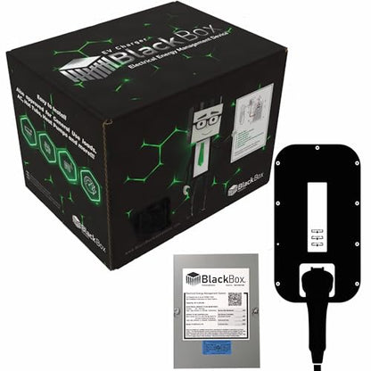 Cargador EV BLACKBOX 240V 125A a 200A Service– No requiere actualización del panel eléctrico o actualización de servicio. Permite 240 voltios hasta 48 amperios (60A) EV velocidad de carga rápida EV ‎EVEMS240-200
