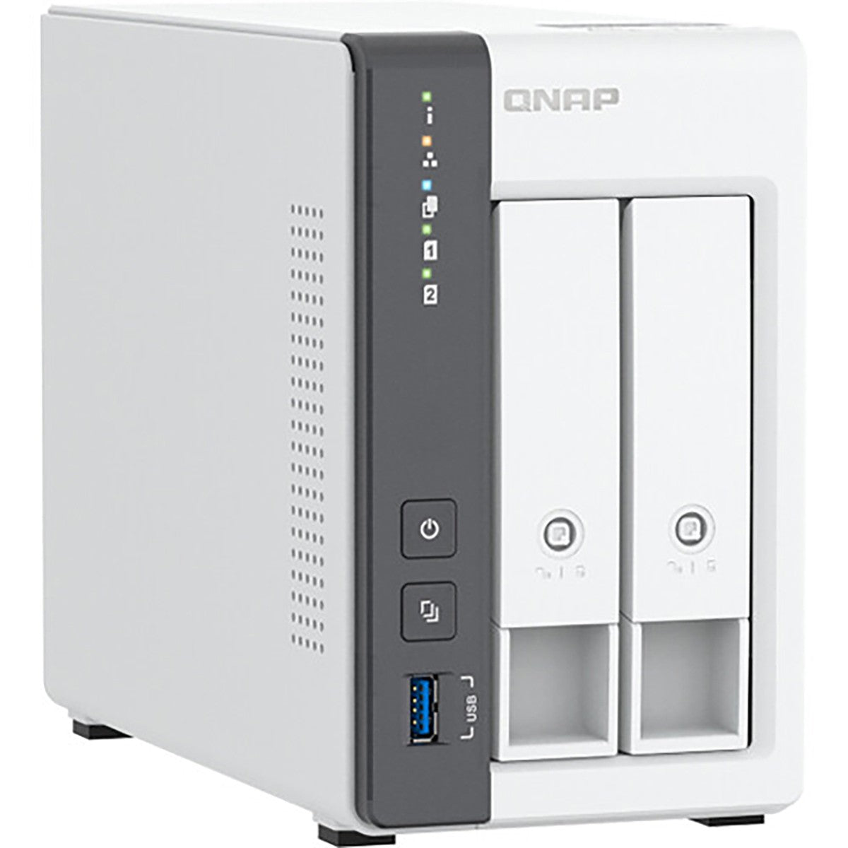Carcasa NAS QNAP TS-216G de 2 bahías, ARM Cortex-A55, 4 GB de RAM, sin disco QNTS216G