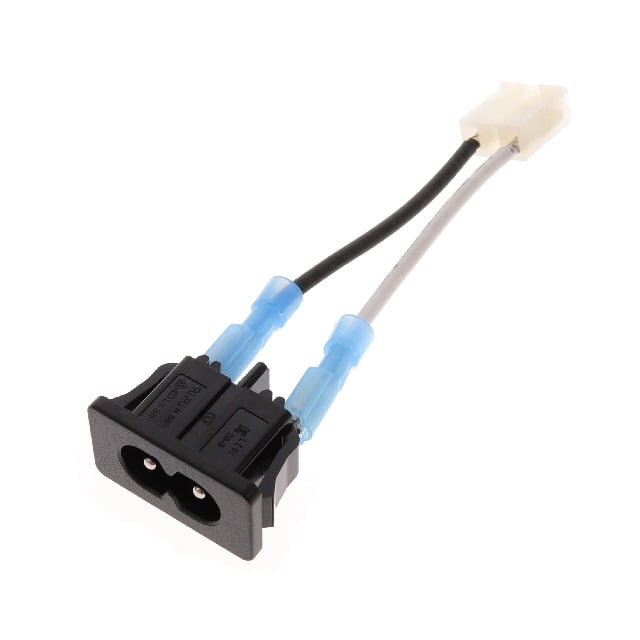 GlobTek, Inc. C810070M6MLX3(R) - Socket rectangular de 03 pos. a IEC 320-C8 0.20' (60.0mm)