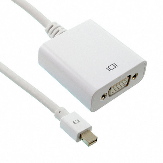 Adam Tech CA-MINIDP-VGAF-10FT - D-Sub de 15 pos hembra, densidad alta (HD) a Mini DisplayPort, macho 10.00' (3.05m)