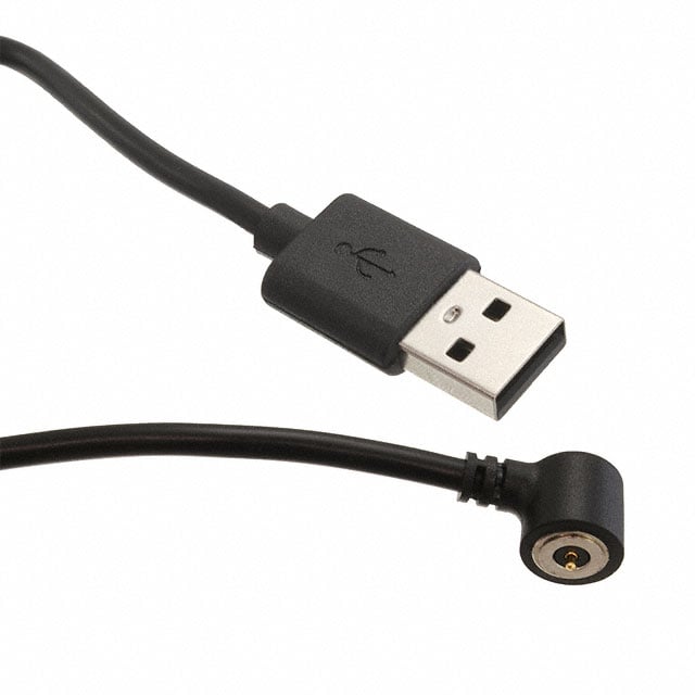 Adam Tech CA-RA2-PHR-15103-M - Clavija circular, macho, de 01 pos y de ángulo recto (magnético) a clavija de conexión macho USB A 2.62' (800.0mm)