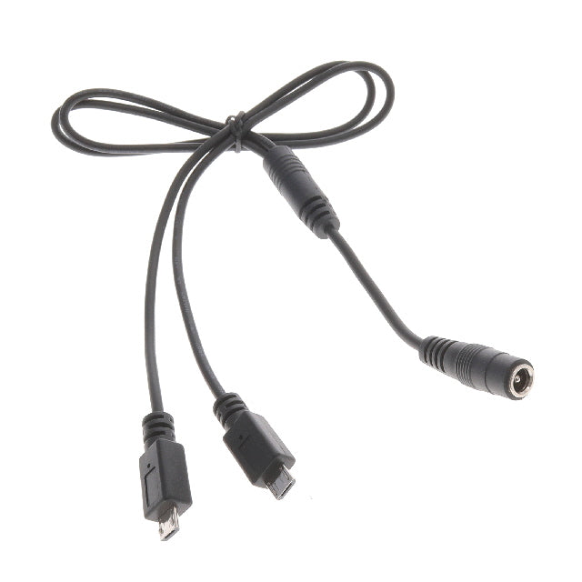 GlobTek, Inc. CMB11850M5MICB2(R) - Conector tipo barril - 2.1mm DI, 5.5mm DE a clavija de conexión macho USB B (2) 1.64' (500.0mm)