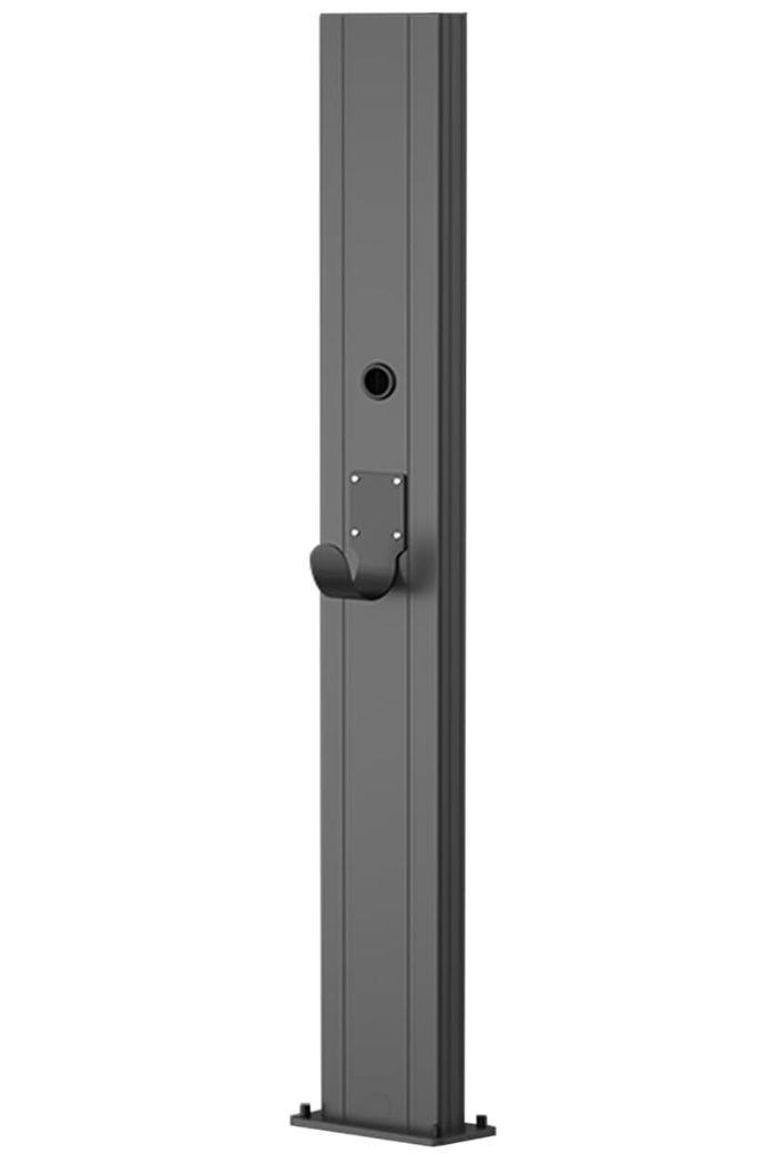 Pedestal de cargador Universal EV al aire libre, soporte de pedestal para cargador de vehículo eléctrico montado en el suelo, soporte de estación de carga Acero Galvanizado