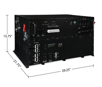 All In One Solar Battery Power Box - Batería industrial de alta resistencia de 5,12 kWh, cargador inversor de onda sinusoidal pura de 3 kW, entrada solar de 1400 vatios - AIMS Power AIO-12V