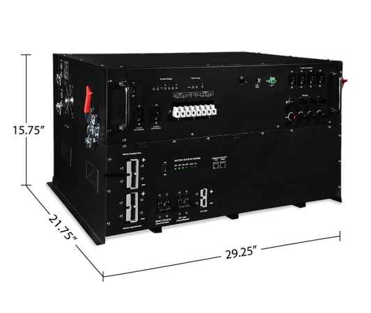 All In One Solar Battery Power Box - Batería industrial de alta resistencia de 5,12 kWh, cargador inversor de onda sinusoidal pura de 3 kW, entrada solar de 1400 vatios - AIMS Power AIO-12V