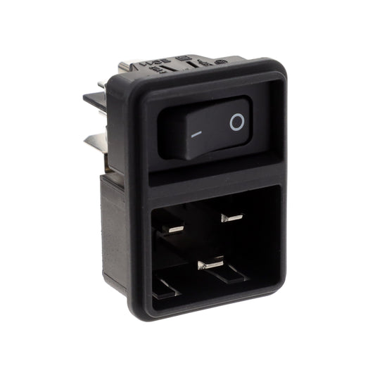 SCHURTER Inc. EC11.0001.201.21 - - Receptáculo, hojas macho, módulo 20A 250VCA