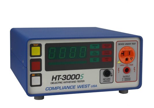 HT-3000S Hipot Tester 2000Vac @ 20mA 2800Vdc @ 5mA Adjustable Ground Continuity UL Listed