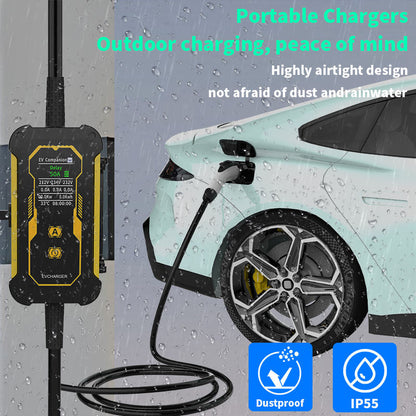 Cargador EV WUFEN de nivel 2, 50 A, portátil, tipo 1, cable de 5 m, estación de carga EV doméstica, 240 V, enchufe NEMA 14-50, compatible con todos los modelos SAE J1772.