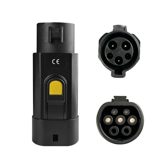 Convertidor de cargador para vehículos eléctricos CA 32 A 220 V, adaptador J1772 tipo 1 a tipo 2