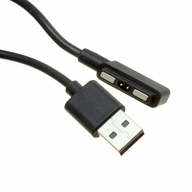 GlobTek, Inc. MAG2C2A11851MUSBA(R) - Clavija de conexión macho USB A a conector CC magnético macho 2 pos 2.62' (800.0mm)