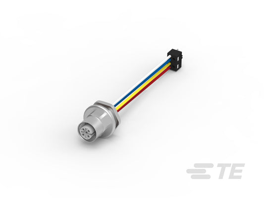 TE Connectivity AMP Connectors 1-2823590-2 M12 Circular 05 pos hembra a rectangular 04 pos macho 0.26' (80.0mm)