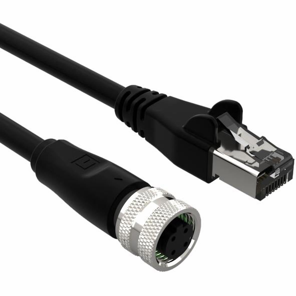 Tensility International Corp 10-06493 - Circular, hembra y de 04 pos a RJ45, 8p4c 16.40' (5.00m)