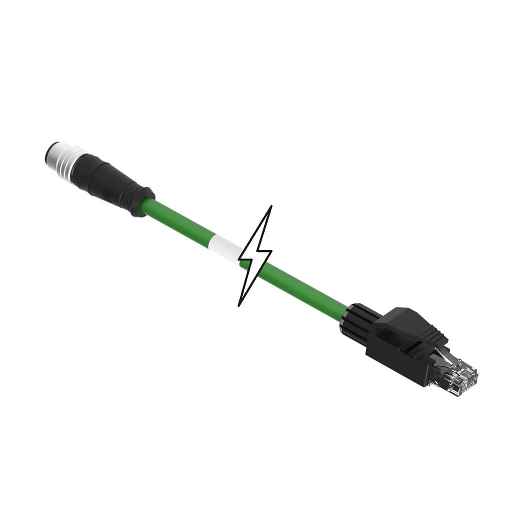 Molex 1201080289 120108 Circular de 04 pos macho a RJ45, 8p4c 13.12' (4.00m)