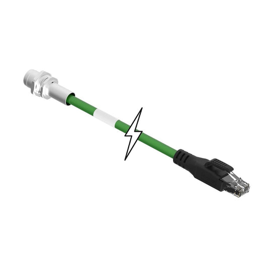Molex 1201080519 Brad 120108 Circular, hembra y de 04 pos a RJ45, 8p4c 3.28' (1.00m)