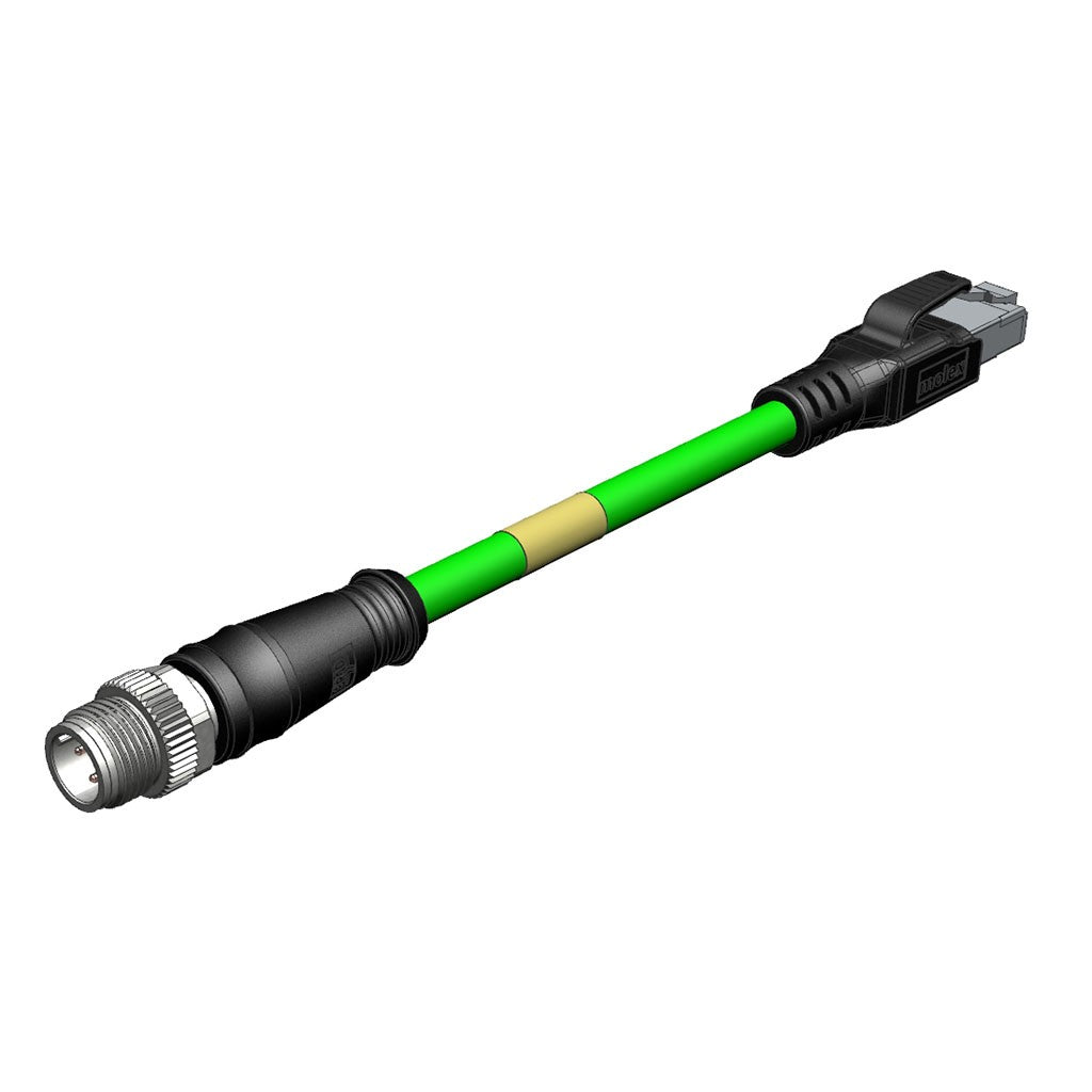 Molex 1201080521 Brad Ultra-Lock 120108 Circular de 04 pos macho a RJ45, 8p4c 3.28' (1.00m)