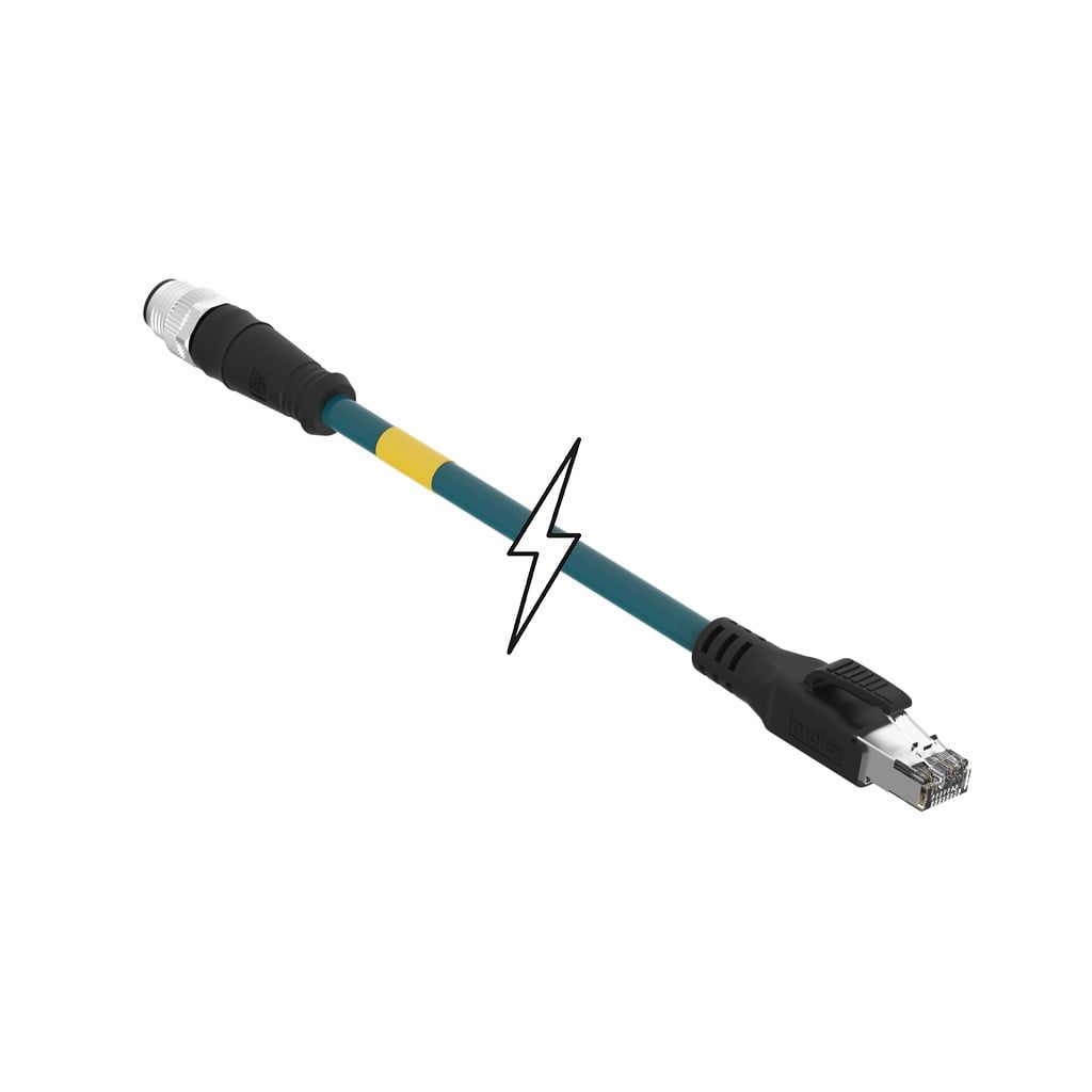 Molex 1201088454 120108 Circular de 4 pos macho a RJ45, 8p8c 16.40' (5.00m)