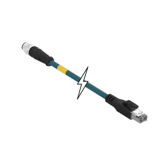 Molex 1201088454 120108 Circular de 4 pos macho a RJ45, 8p8c 16.40' (5.00m)