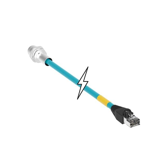 Molex 1201090003 120109 Circular, hembra y de 04 pos a RJ45, 8p4c 6.56' (2.00m)