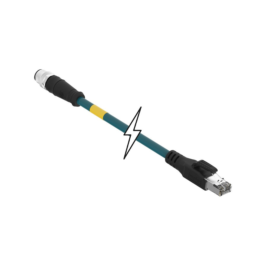 Molex 1300480237 130048 Circular de 04 pos macho a RJ45, 8p4c 16.40' (5.00m)