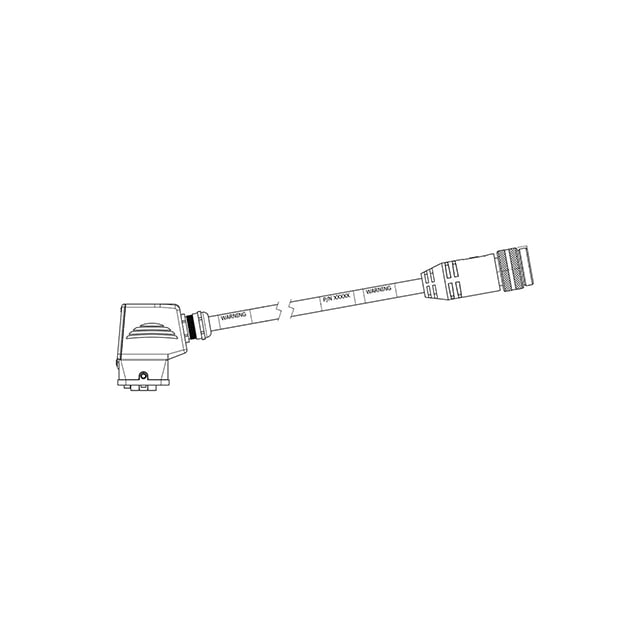 Molex 1302490137 130249 Circular, macho y de 4 pos a conector rectangular de 4 pos, ángulo recto 82.02' (25.00m)