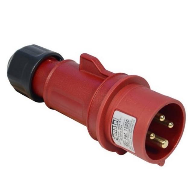 Famatel USA 13300 * Pin y manguito (3P4W) Clavija de conexión, clavijas macho 16A 400VCA