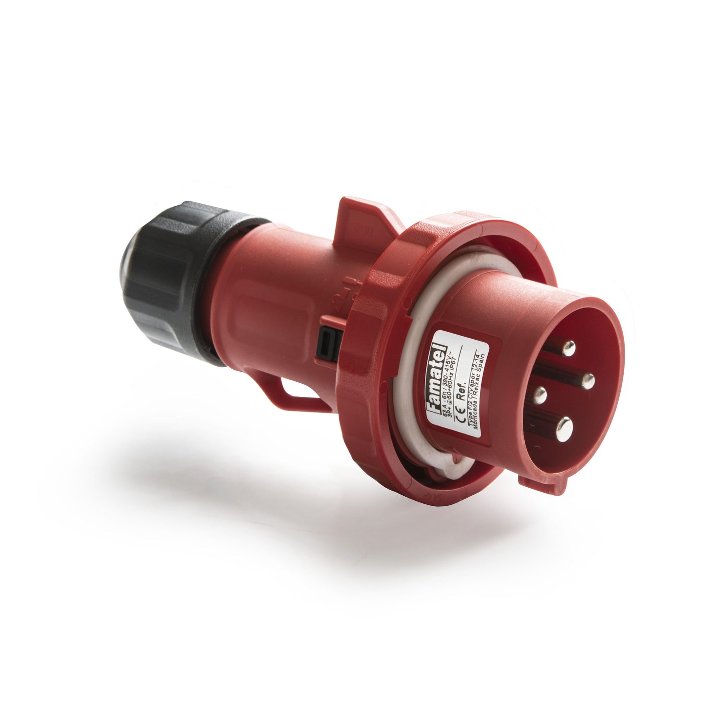 Famatel USA 14308 * Pin y manguito (3P4W) Clavija de conexión, clavijas macho 32A 380/440VCA
