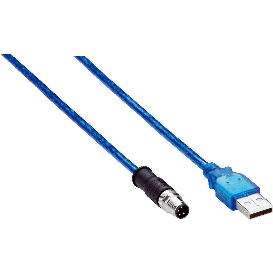 SICK, Inc. 6051163 - Clavija circular, macho y de 04 pos a clavija de conexión macho USB A 4.92' (1.50m)