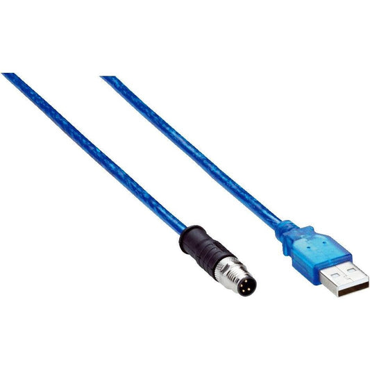 SICK, Inc. 6051163 - Clavija circular, macho y de 04 pos a clavija de conexión macho USB A 4.92' (1.50m)
