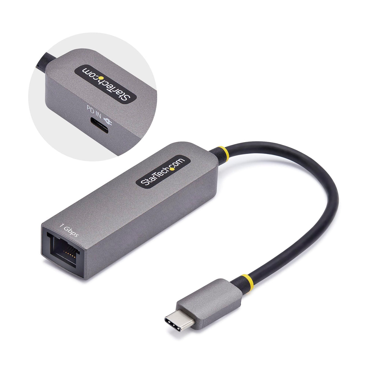 StarTech.com 1GPD3-USB-C-ETHERNET - USB C Male Plug to RJ45, 8p8c 0.07' (22.0mm)