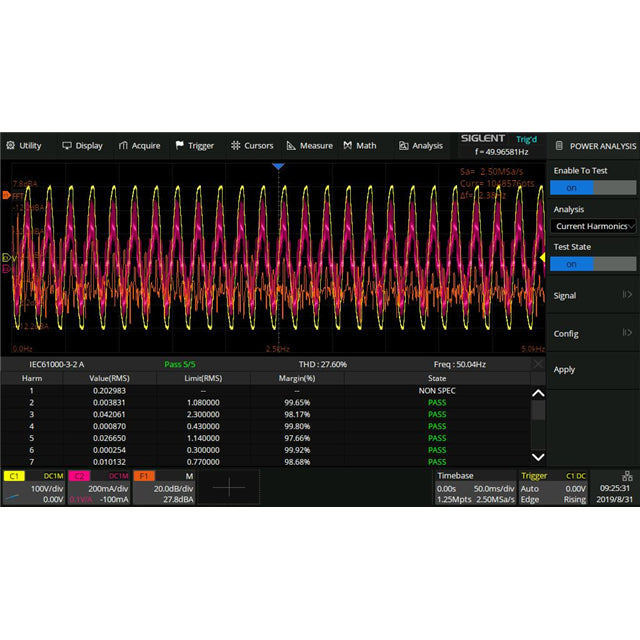 Siglent Technologies NA, Inc. SDS-5000X-PA - Osciloscopio Análisis de potencia