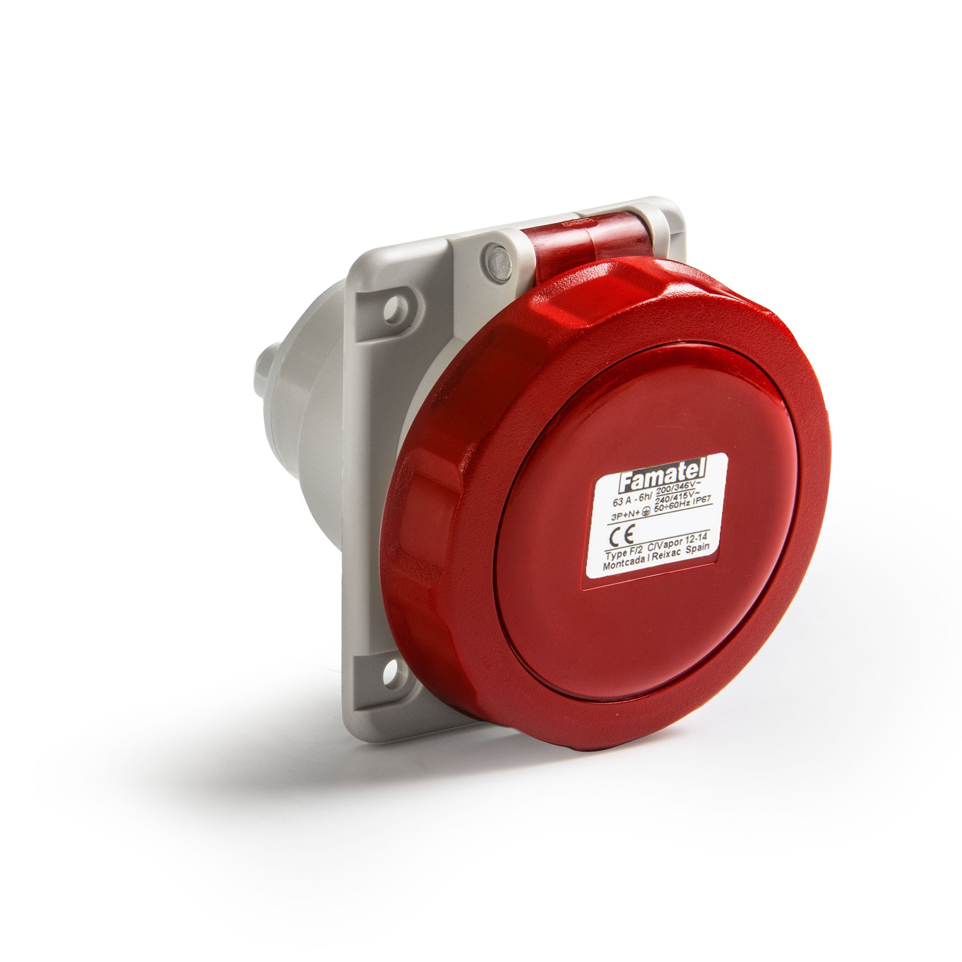 Famatel USA 24339 * Pin y manguito (3P4W) Receptáculo, toma hembra 32A 380/440VCA