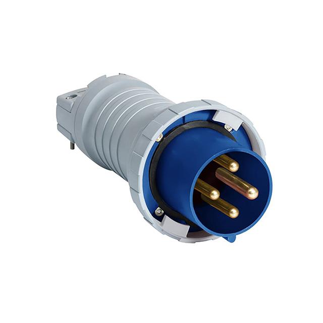 Amphenol Sine Systems Corp 2CMA100364R1000 Tough & Safe Pin y manguito (3P4W) Clavija de conexión, clavijas macho 60A 200/250V, 3 fase
