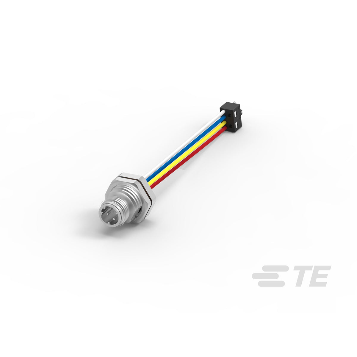 TE Connectivity AMP Connectors 1-2823589-3 M12 Conector circular, macho y de 04 pos a enchufe rectangular de 04 pos 0.26' (80.0mm)