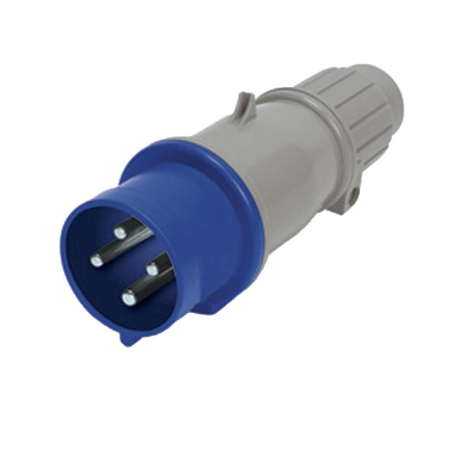 Scame 430P9S - Pin y manguito (3P4W) Clavija de conexión, clavijas macho 30A 250VCA, 3 fase