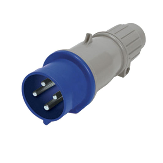 Scame 430P9S - Pin y manguito (3P4W) Clavija de conexión, clavijas macho 30A 250VCA, 3 fase