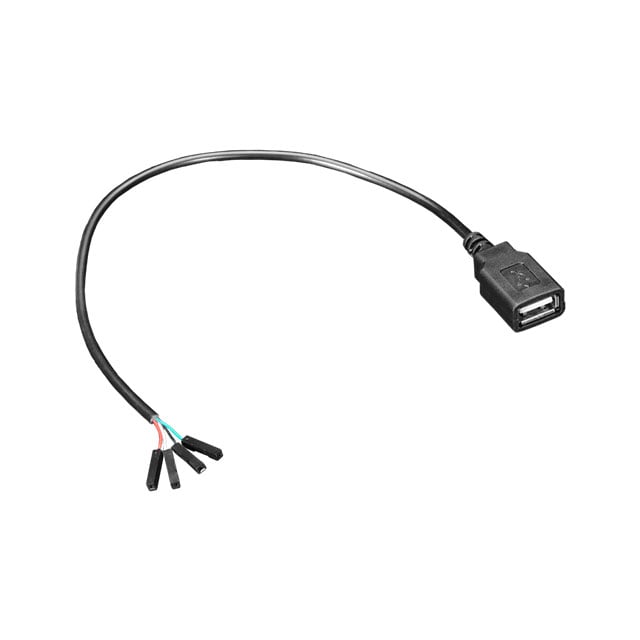 Adafruit Industries LLC 4449 - Clavija de conexión macho USB A a cable (redondo) con tomas de conexión (4) 0.98' (300.0mm)