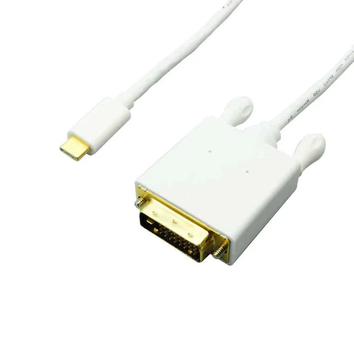 4XEM 4XUSBCDVI6 * DVI-I Dual Link macho a clavija USB C macho 3.1 2.00' (609.6mm)