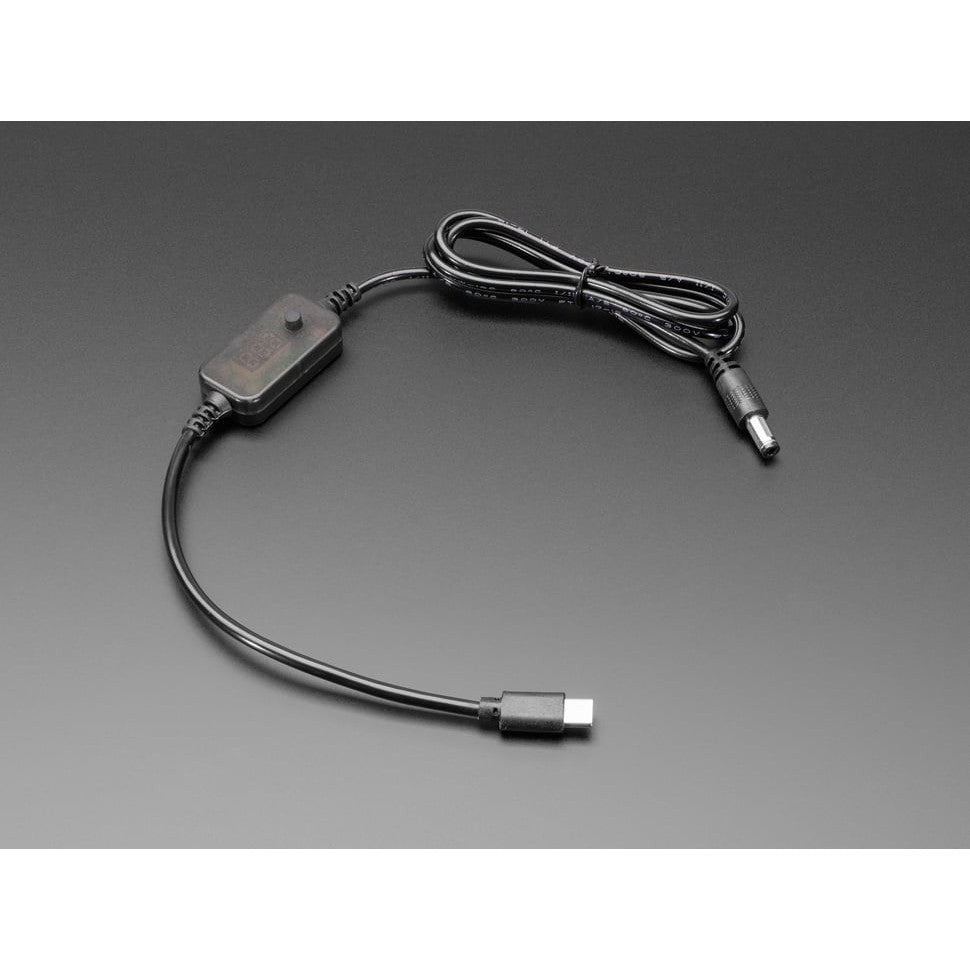 Adafruit Industries LLC 6265 - Enchufe de barril - 2.1mm DE, 5.5mm DE a USB C macho 3.61' (1.10m)