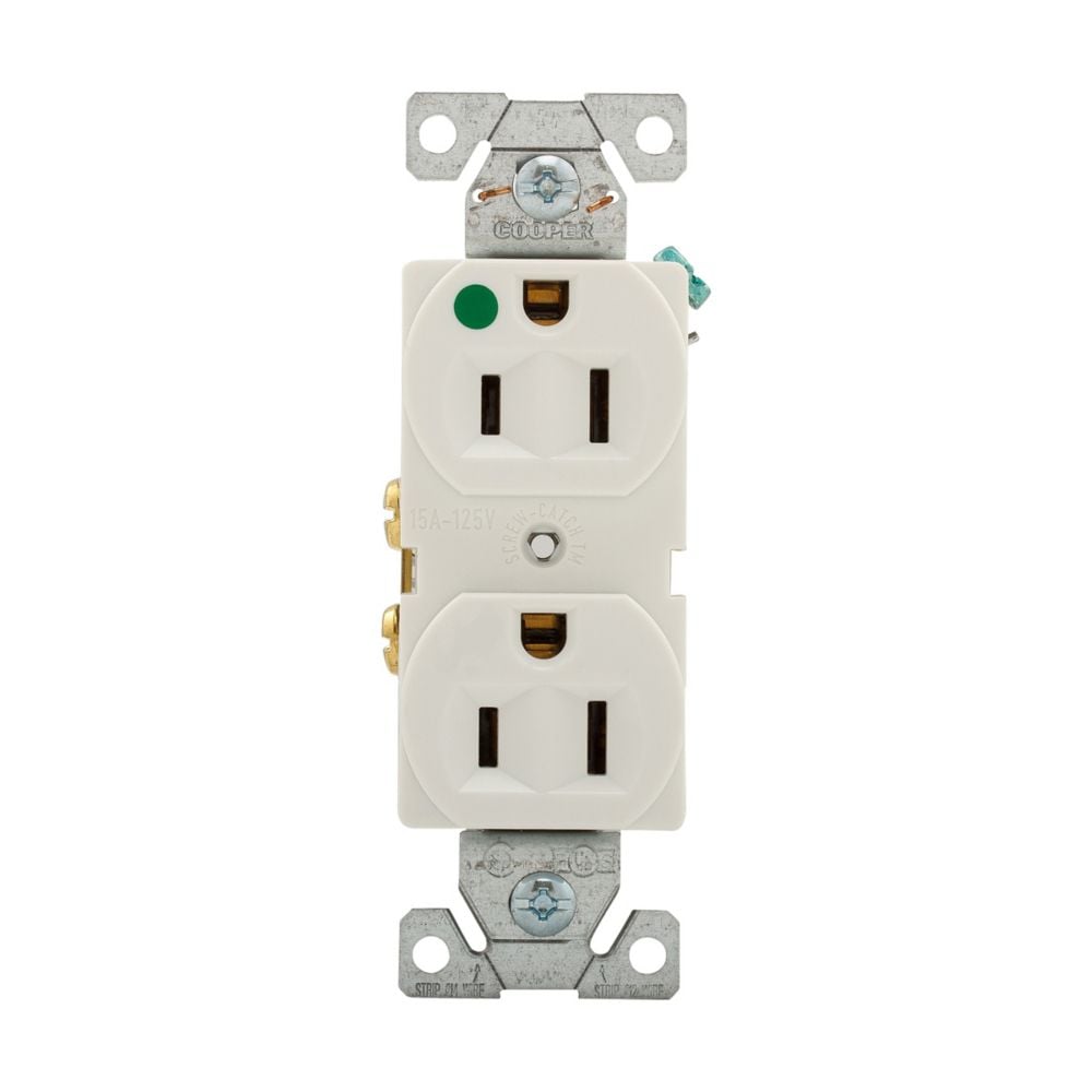 Eaton Wiring Devices 8200W 8200 NEMA 5-15R Receptáculo, enchufes hembra 15A 125VCA